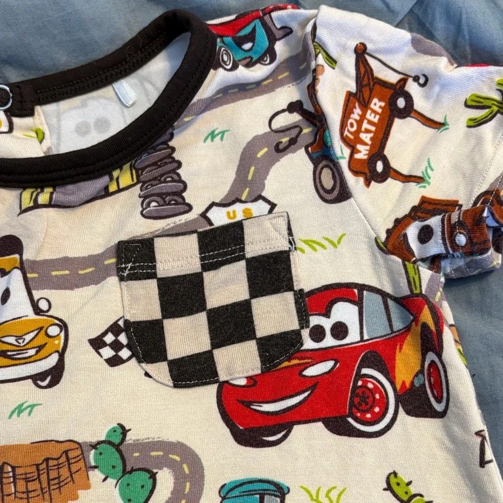 Little Sleepies Pixar Cars Radiator Springs Romper 6-12M - Picture 4 of 8
